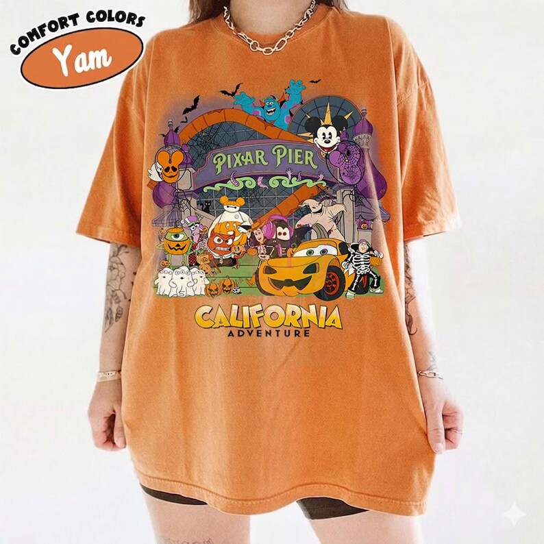 Disneyland California Adventure Pixar Charaktere Kostüm Halloween T-Shirt, Oogie Boogie Bash 2026 T-Shirt, Disneyland Spooky Saison Trip Shirt Bild 2