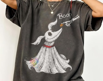 Disney Zero Dog Boop Skeleton Hand Funny T-Shirt, Disneyland Oogie Boogie Bash Halloween Trip Tee, Nightmare Before Christmas Matching Shirt