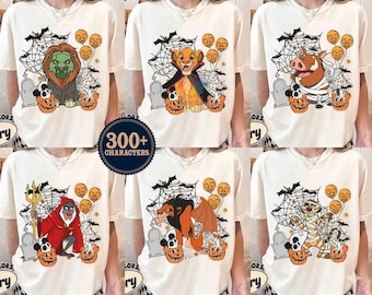 Disney The Lion King Characters Costume Halloween T-Shirt, Disneyland Vacation Family Trip Outfits, WDW Animal Kingdom Halloween 2026 Shirt