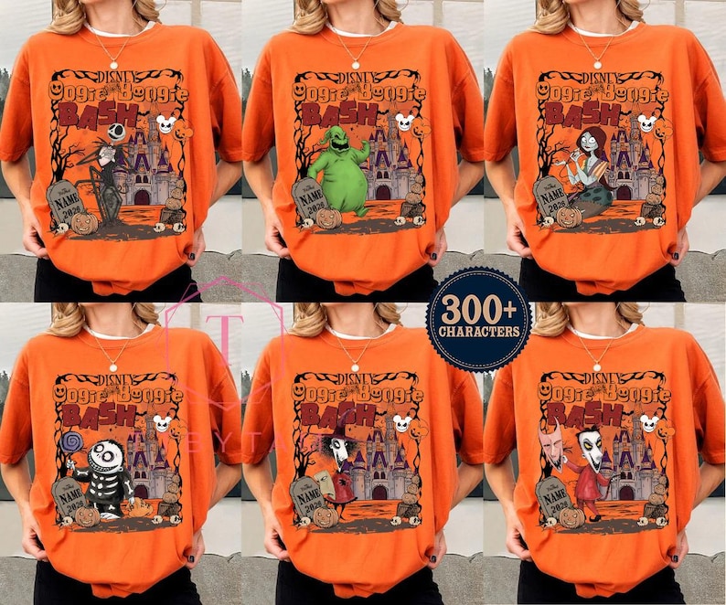 Oogie Boogie Bash 2026 Nightmare Before Christmas Anpassad T-shirt, Disneyland California Adventure Halloween-tröja, Disney Spooky Season-tröja bild 1