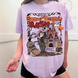 Oogie Boogie Bash 2026 Nightmare Before Christmas Anpassad T-shirt, Disneyland California Adventure Halloween-tröja, Disney Spooky Season-tröja bild 4