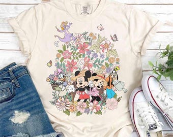 Disney Micky und Freunde Blumen Epcot Festival T-Shirt, Epcot International Blumen- und Gartenfest T-Shirt, BTW Familie Passendes T-Shirt