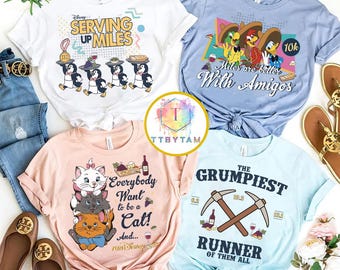 Disney Wine & Dine Half Marathon Weekend 2026 Race Tank Top, Grumpy Aristocats Three Caballeros Shirt Walt Disney World Half Marathon Tank