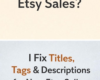Fix My Etsy Listing – SEO Title, Tags & Description (0–10 Sales)