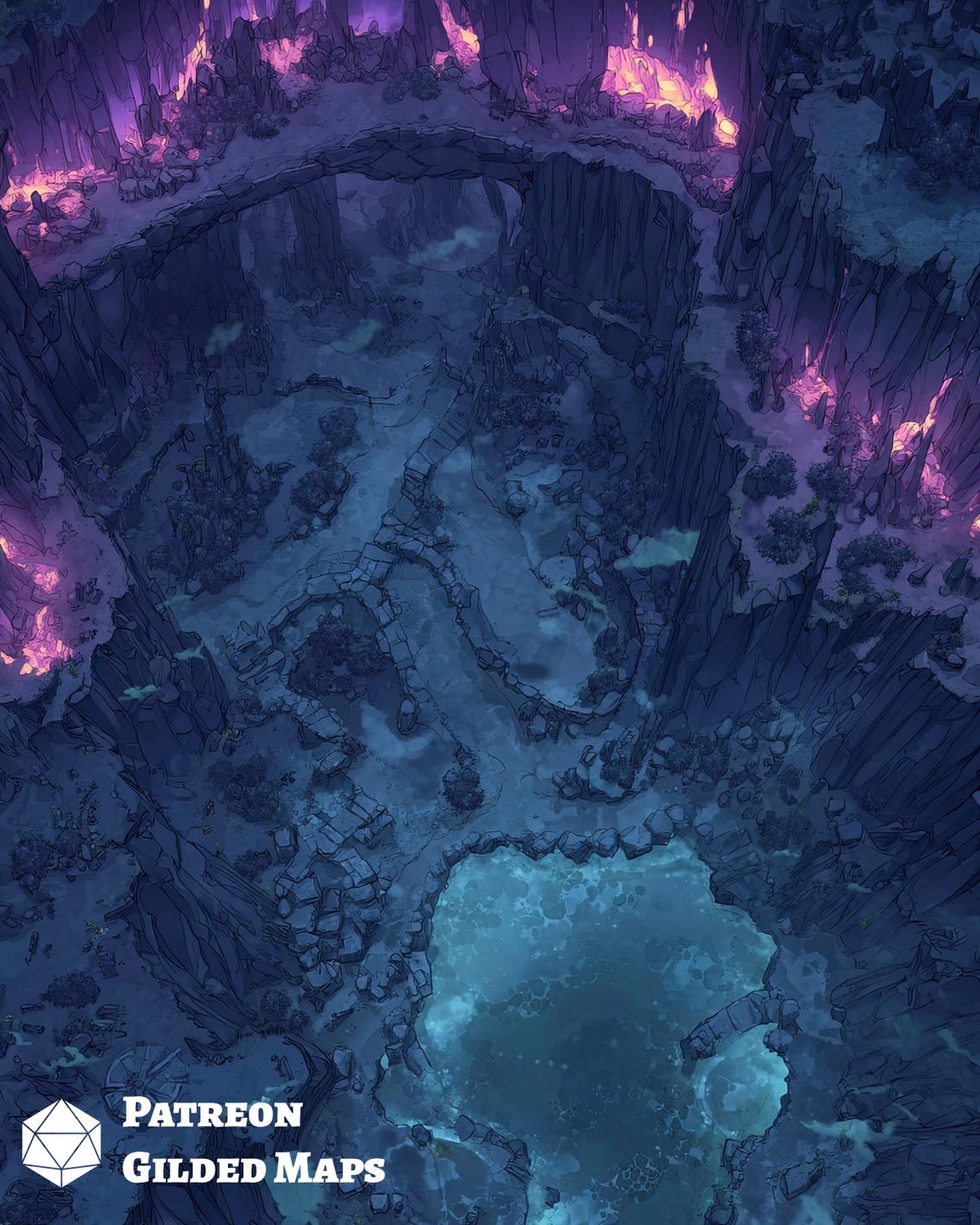 Underdark Battlemap, Dnd Map, Dungeons and Dragons, Battlemap, Roll20 ...