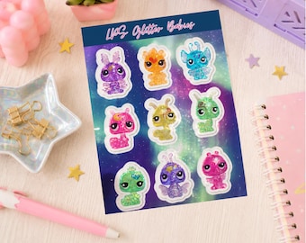 Feuille d'autocollants pour bébés LPS | Autocollants en vinyle | Stickers kawaii mignons à collectionner | Petite animalerie | Stickers pour carnets et agendas