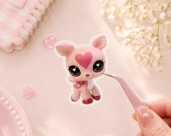Sticker chevreuil Littlest Pet Shop | Sticker LPS Kawaii mignon | autocollant de journal | Bibelot de collection