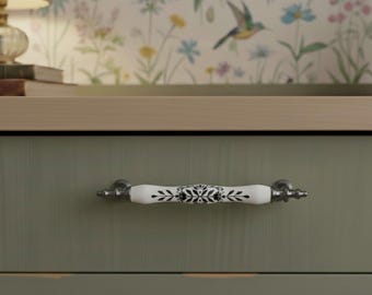 Armoire en porcelaine faite main à tirer, or antique, poignée de tiroir, luxe vintage, cuisine, salle de bains, matériel, décoration élégante