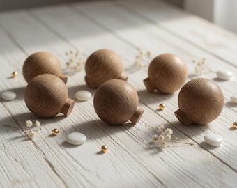 Handgjort skåphandtag i trä, rustikt lantligt lådhandtag, gör-det-själv-möbelbeslag för kök och badrum