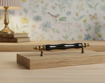Handgefertigter Porzellanschrankknauf, antiker goldener Griff, Luxusbeschläge