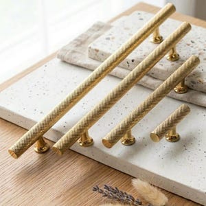 Modern Aluminum Cabinet Handles | Drawer Pulls Kitchen Hardware | Black Gold Chrome