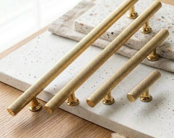 Moderne Aluminium Schrankgriffe | Schubladenknäufe Küchenbeschläge | Schwarz Gold Chrom