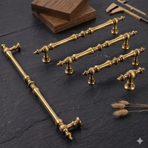 Modern Metal Cabinet Handles Antique Brass Gray Drawer Pull Kitchen Knobs Durable Furniture Hardware