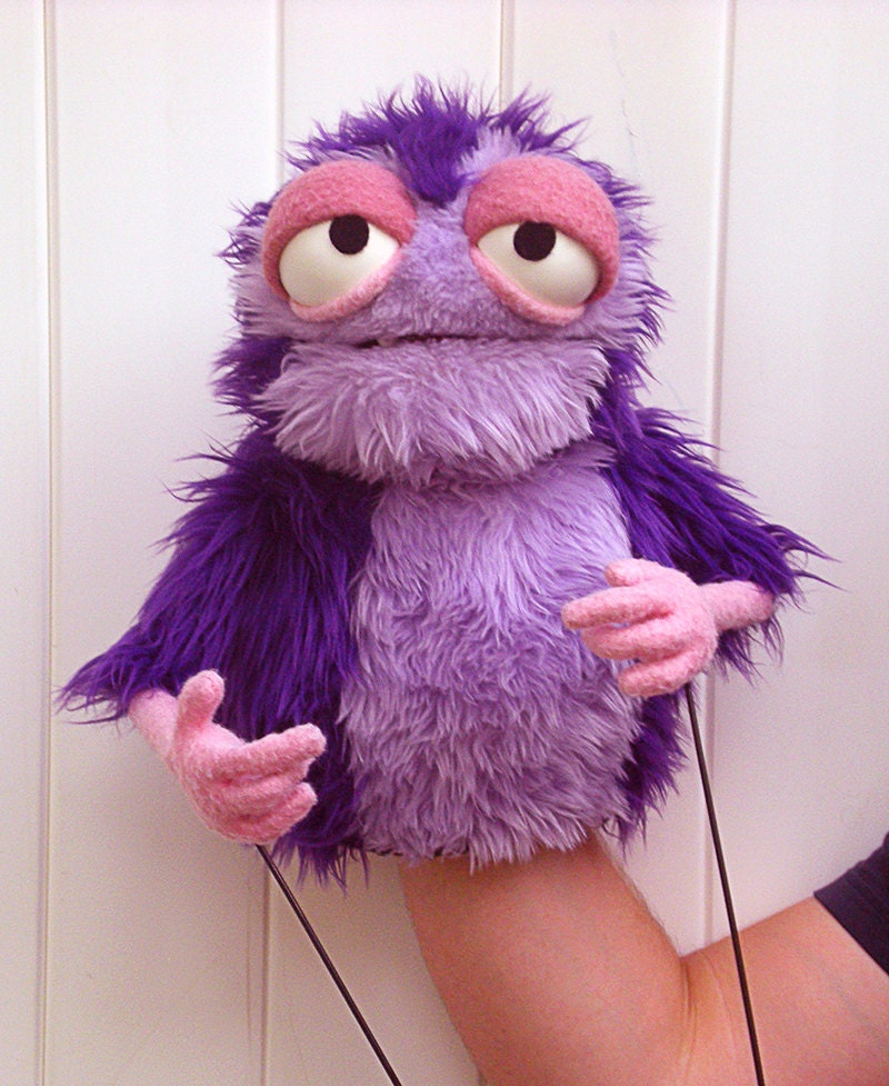 Professional Purple Furry Monster Puppet Etsy