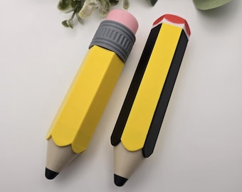 3D Printed Pencil Clicker Keychain, Sensory Fidget Toy