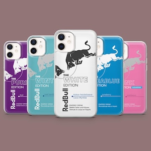 Red Bull Phone Case Energy Drink Racing Wings Cover for iPhone 17Pro, 16,15,14,13,12, Samsung S25, S24,S23Fe,S22,A16,A26,A56,Pixel 10,9Pro