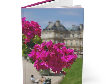Paris inbunden journal | Anteckningsbok med blomsterträdgård | Bönejournal
