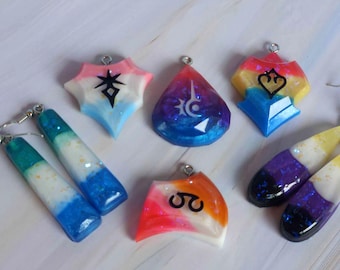 Pride Flag themed Resin Dangle Earrings- LIMITED TIME!