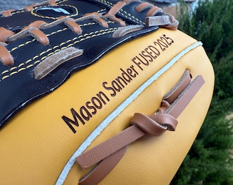 Custom Engraved Baseball Glove – Personalized Ball Glove – Custom Name Glove Gift for Kids, Teens & Players – Personalized Sports Gift