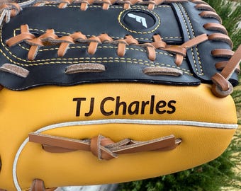 Custom Engraved Baseball Glove – Personalized Ball Glove – Custom Name Glove Gift for Kids, Teens & Players – Personalized Sports Gift