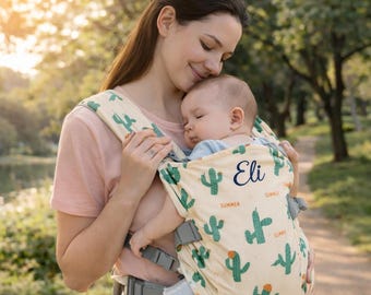 Cartoon Print Baby Carrier | Ergonomic Cotton Sling, 3-24 Months