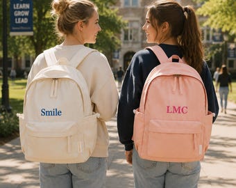 Personalized Embroidered Backpack, Custom School Bookbag, Kids Name Bag