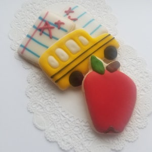 Mini Back to School Cookies 2 1/2 Dozen Mini Cookies Teacher Gift image 1