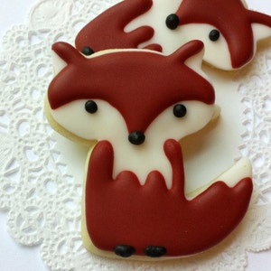 Little Fox Cookies Small Woodland Sugar Cookies 1 Dozen Cookies image 2