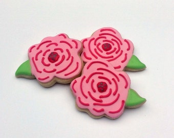 Mini Flower Sugar Cookies - 2 1/2 Dozen Mini Cookies