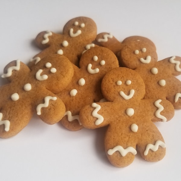 Mini Gingerbread Men Cookies - Christmas Cookies - 2 1/2 Dozen