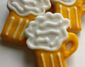 Mini Beer Mug Sugar Cookies - 2 1/2 Dozen Mini Cookies