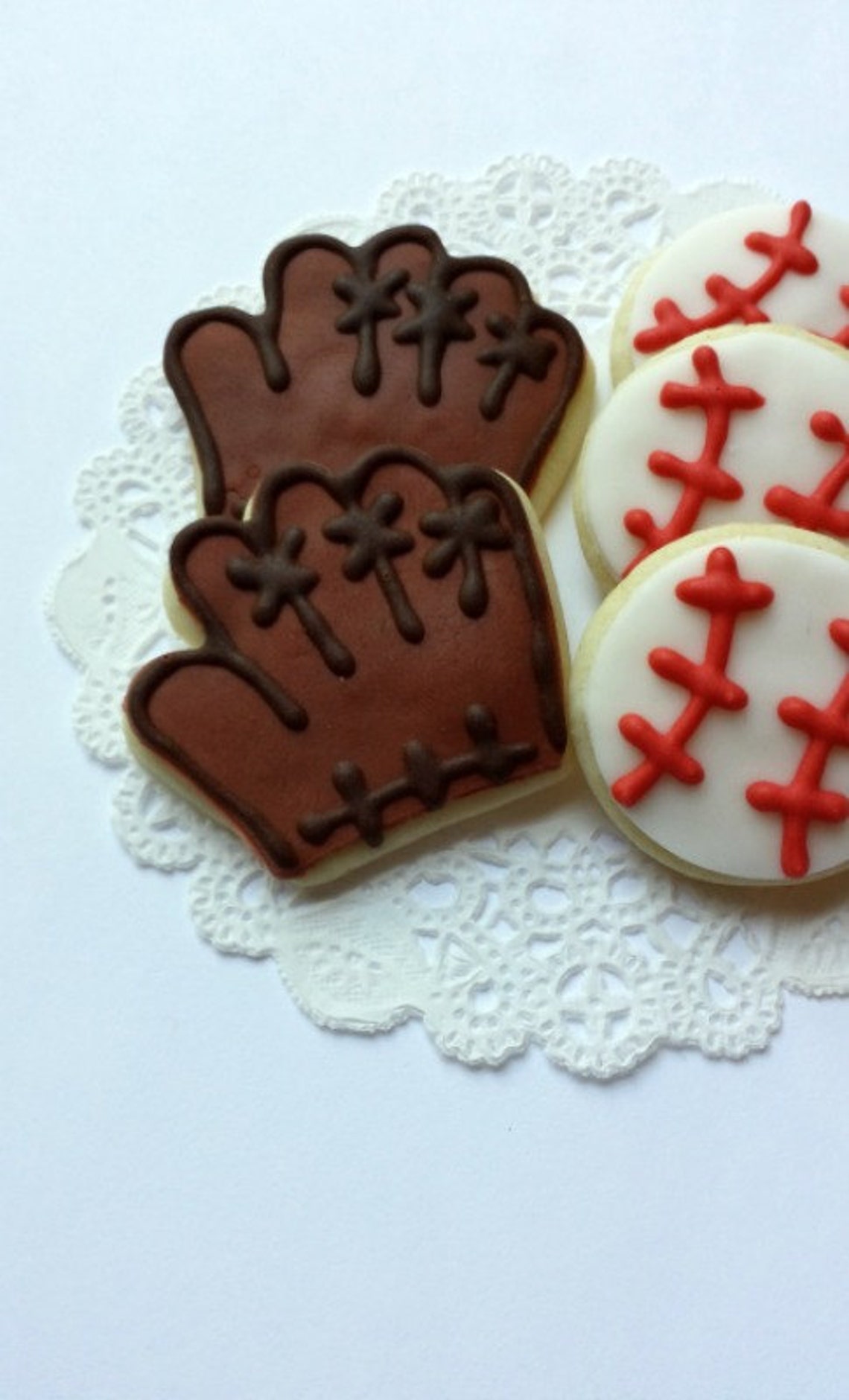 Mini Baseball and Baseball Mitt Cookies 3 Dozen Mini Cookies Etsy