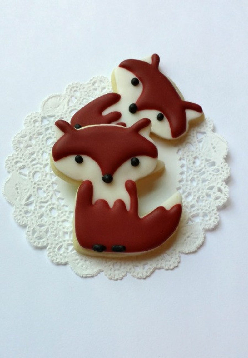 Little Fox Cookies Small Woodland Sugar Cookies 1 Dozen Cookies image 1