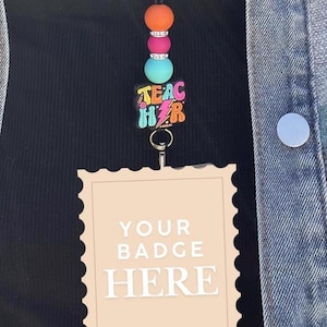 Basic Black Lanyard with Silicone Beads for Focal - CUSTOMIZABLE