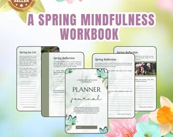 Mindfulness Workbook: Spring Wellness Planner -  PDF PNG Instant Download