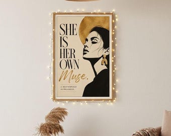 Woman Aesthetic Printable Wall Art PDF | Feminine Line Art Print Set & Modern Decor
