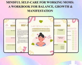 Working Mom Wellness Planner: Mindfulness and Self-Care - Printable PDF PNG