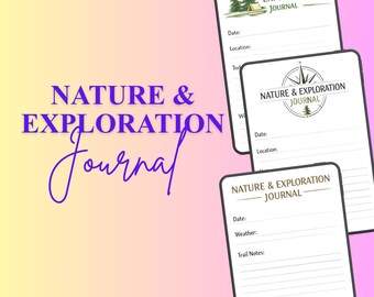 Nature & Exploration Journal Printable | Outdoor Adventure - Reflection Planner | PDF PNG Instant Download