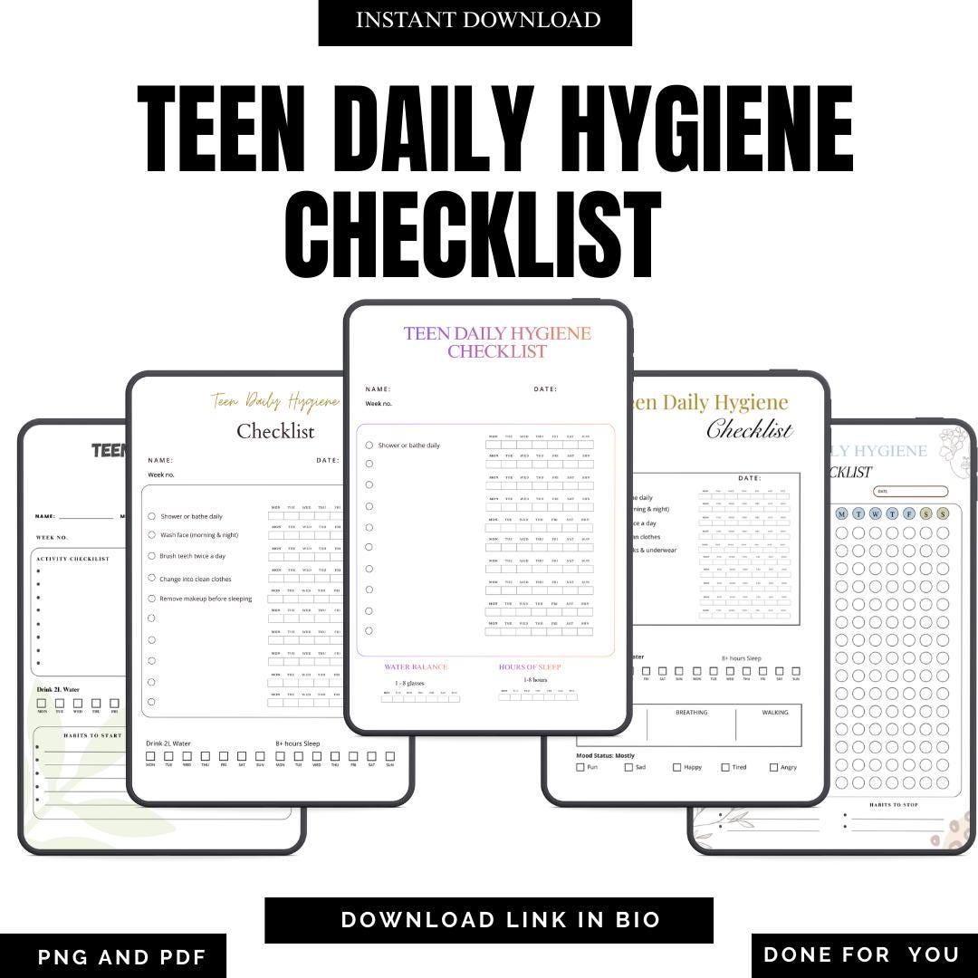 Teen Hygiene Checklist zum Ausdrucken: Morgen- und Abendgarderobe