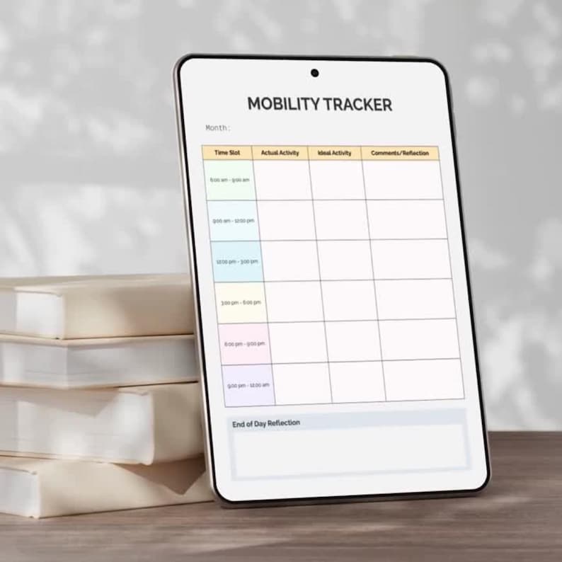 Mobility Log Mobility Tracker Printable | Physical Therapy, Rehab Log (PDF PNG) - Etsy