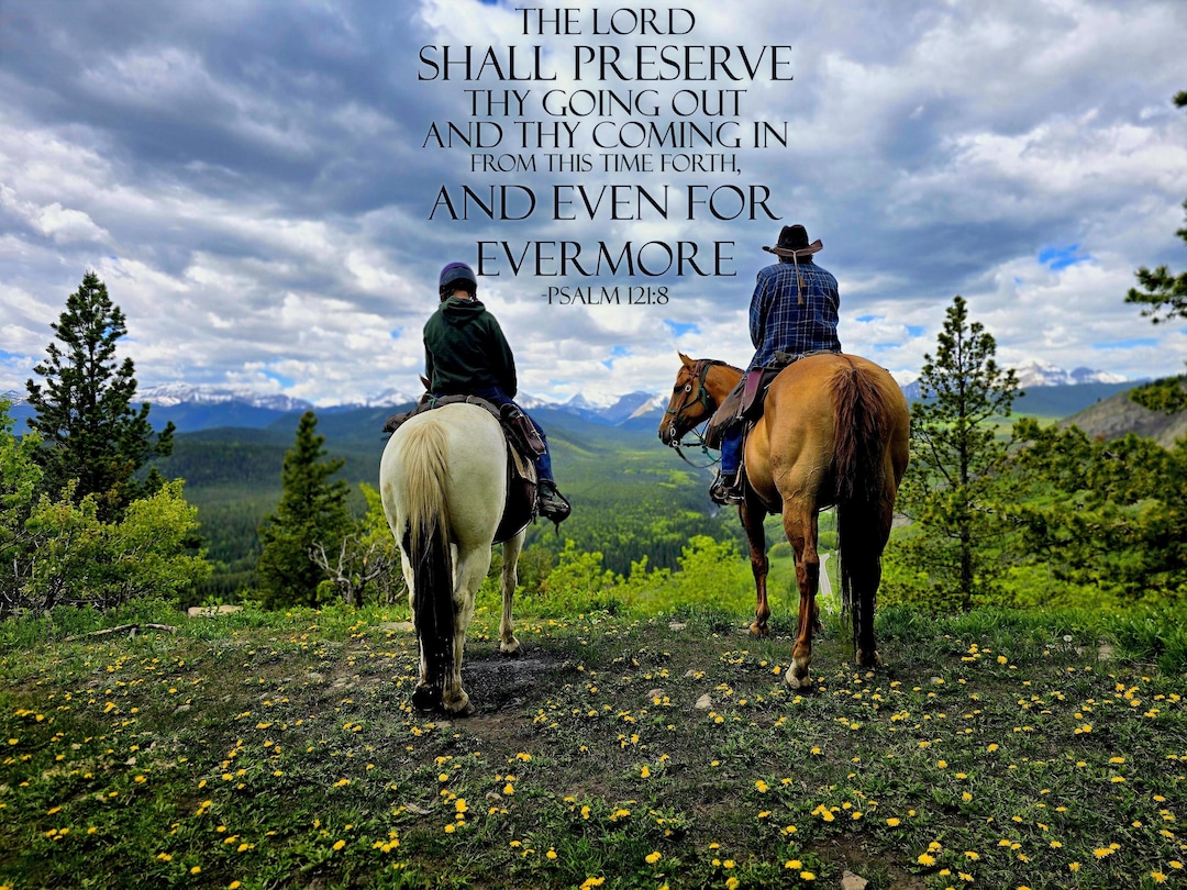 Psalm 121:8 Wall-art- Horseback Riding Print- Christian Scripture Decor ...