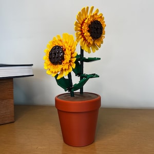 3D Printed Pot Planter Display - Brick-inspired for small flower sets (2-4 Stems)