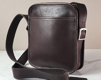 Vintage Coach Sheridan Glenwood Navy Leather Crossbody Bag - Etsy