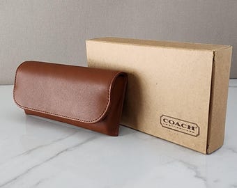 Vintage Coach New Old Stock ~ Eye Glass Hardcase ~ Tan - Etsy