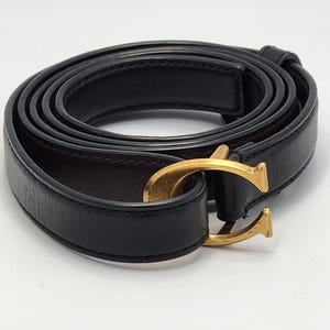 COACH Leather Belt Black Gold Buckle 本革 Coach Black Leather Belt Women Gold Buckle - Etsy