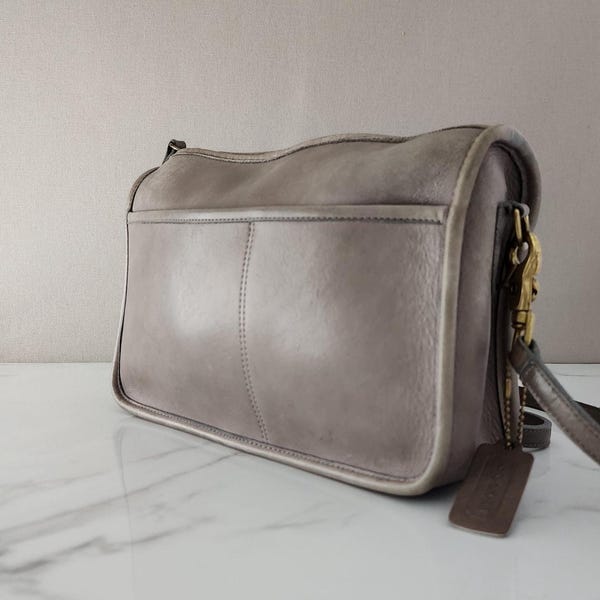 Vintage Coach ~ Companion Bag Style No. 9300 in  Grey! Made in New York