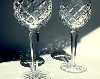 Verres à vin Hock en cristal de Waterford Comeragh (taille) - Modèle discontinué - Cristal irlandais