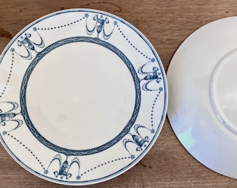 Deux assiettes anciennes - Minton - Stoke-on-Trent - Fabriquées en Angleterre au XIXe siècle