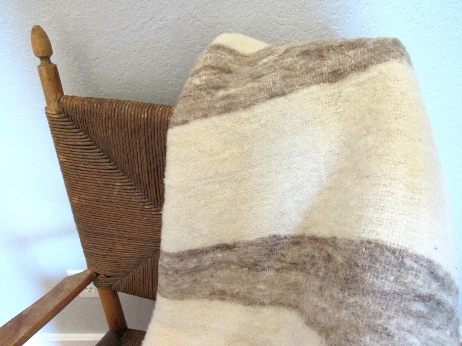 Vintage Wool Blanket Heavy woven wool blanket Rustic Blanket Etsy