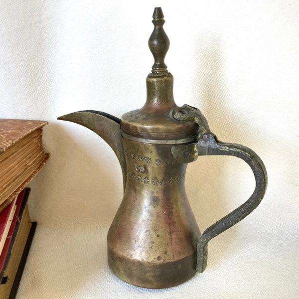 Antique Middle Eastern Dallah Coffee Pot - Arabic Coffee Pot - Primitive Coffee Pot - Bedouin Coffee Pot -